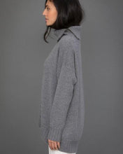 Load image into Gallery viewer, High Neck Cashmere Jumper in Grey