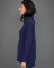 Load image into Gallery viewer, High Neck Cashmere Jumper in Blue