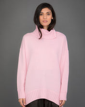 Load image into Gallery viewer, High Neck Cashmere Jumper in Pink