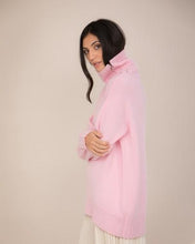 Load image into Gallery viewer, High Neck Cashmere Jumper in Pink