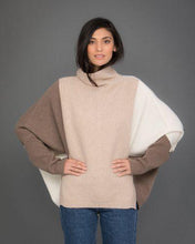 Load image into Gallery viewer, Patchwork Cashmere Jumper in beige