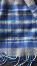 Load and play video in Gallery viewer, Blue cashmere scarf
